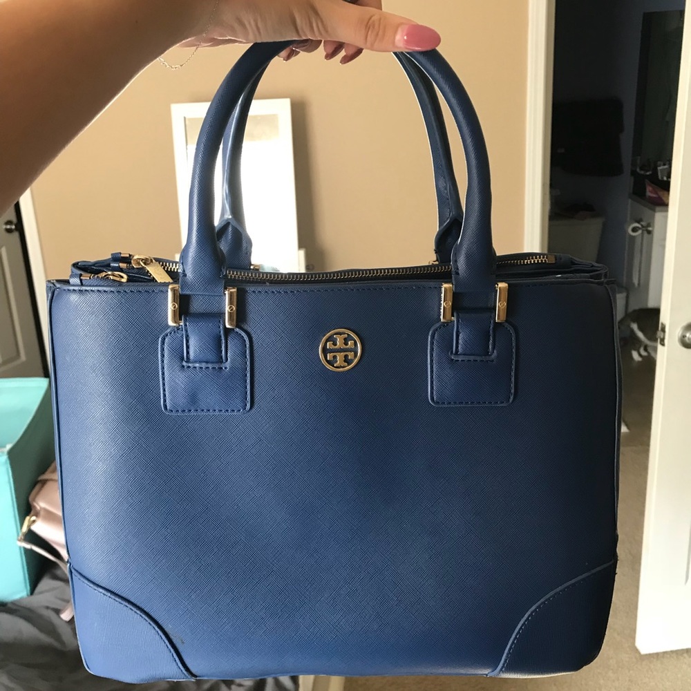 Tory Burch Robinson Tote Blue